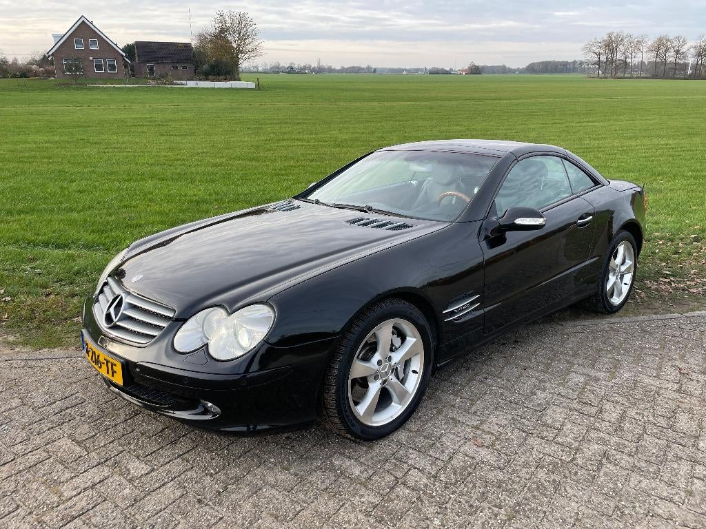Mercedes Benz SL600 V12, Auto's, Achterwielaandrijving, Zwart, Zwart, Leder