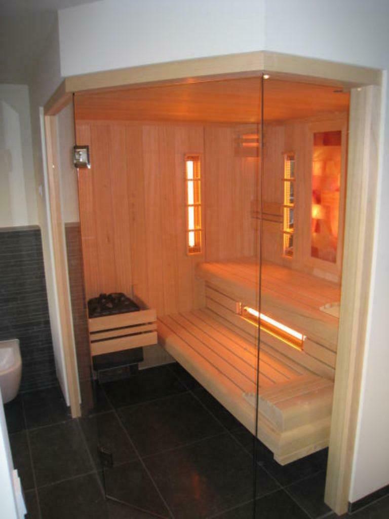 Luxe Finse sauna met infrarood, Ophalen of Verzenden, Nieuw, Fins of Traditioneel, Complete sauna