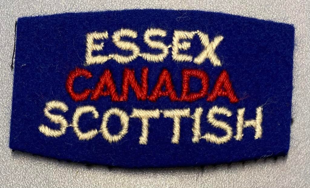 Canadian Army Essex Canada Scottish patch, Verzamelen, Militaria | Tweede Wereldoorlog, Ophalen of Verzenden, Landmacht, Overige gebieden