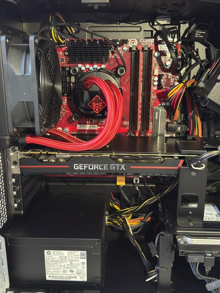 Game PC HP Omen - GTX 1080, Waterkoeler, i7, Win 10, SSD/HDD, Computers en Software, Desktop Pc's, Refurbished, 3 tot 4 Ghz, HDD