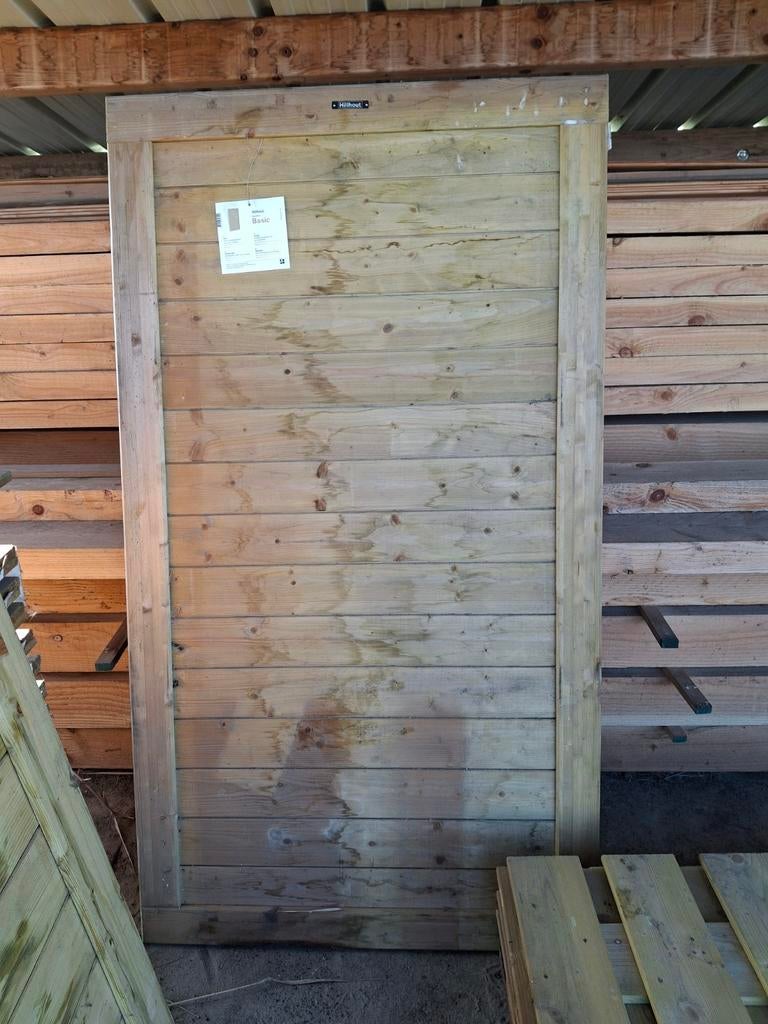 Scherm hillhout 2x, Tuin en Terras, Schuttingen, Ophalen of Verzenden, Hout, Minder dan 3 meter, 1 tot 2 meter