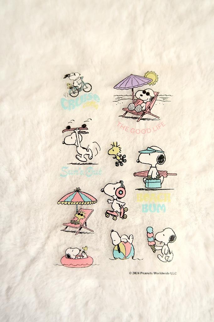 Snoopy Peanuts Comics Zomer transparant stickervel, Verzenden, Snoopy, Nieuw, Plaatje, Poster of Sticker