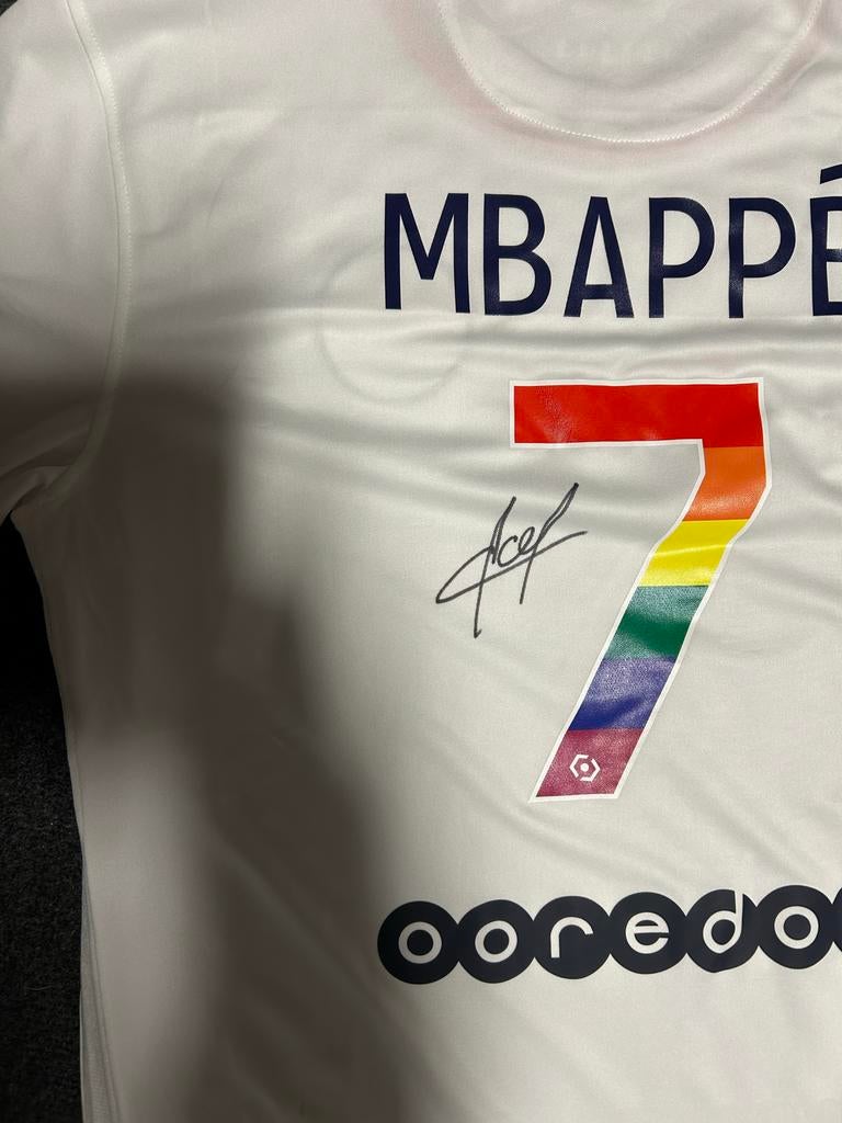 Gesigneerd PSG Shirt 2021/2022 Mbappe COA, Ophalen, Zo goed als nieuw, Buitenlandse clubs, Shirt