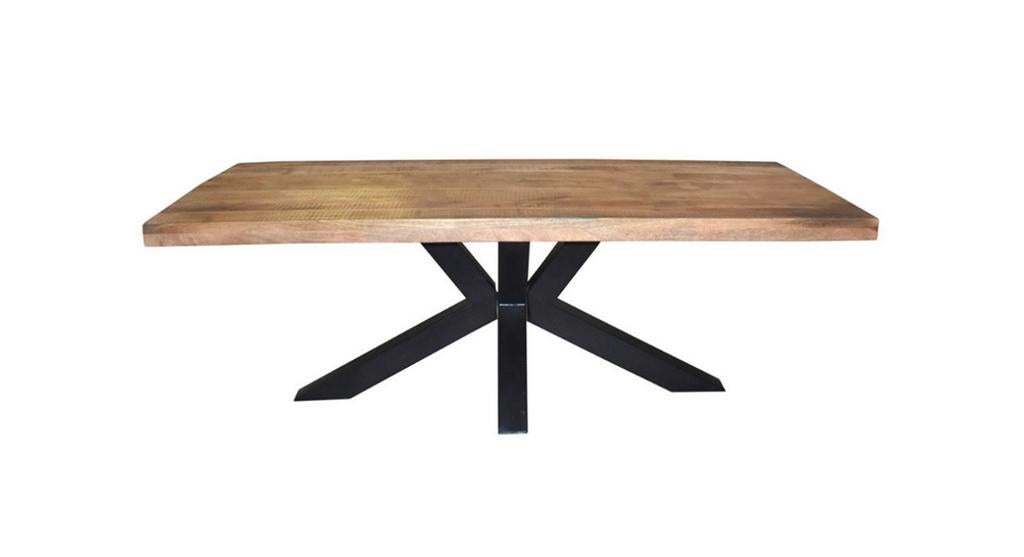 EETTAFEL MANGOHOUT RECHTHOEK MET SPINPOOT, Huis en Inrichting, Tafels | Eettafels, Ophalen of Verzenden, Nieuw