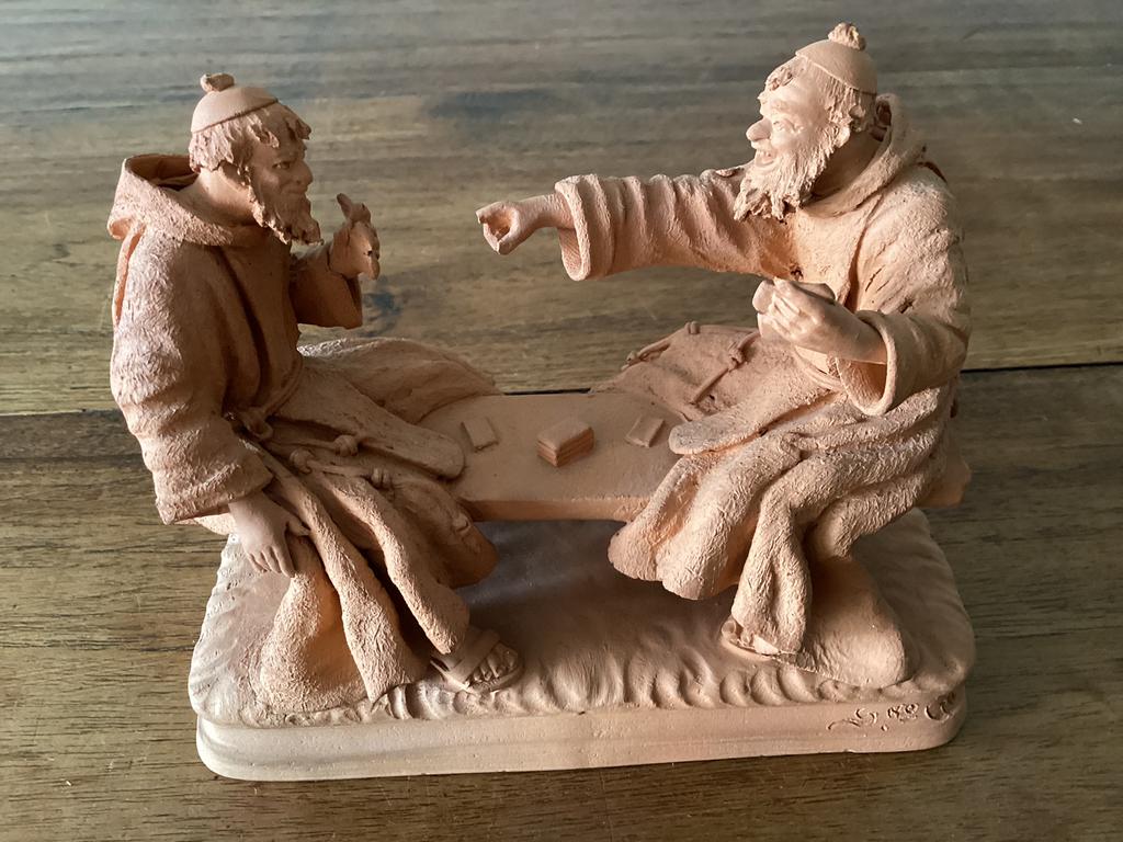 Oud TERRACOTTA Beeldje.  Zeer mooi Gedetailleerd, Antiek en Kunst, Ophalen of Verzenden