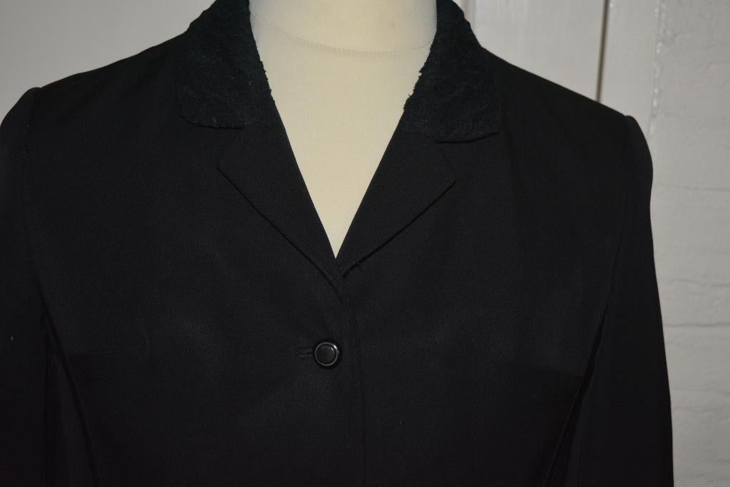 Gelco, chique vintage zwart wollen jasje, mt S/M, Maat 38/40 (M), Gelco, Zwart, Ophalen of Verzenden