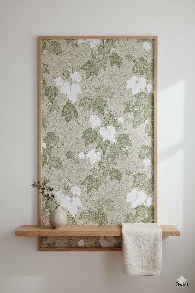 14241 vintage bladeren behang dusty green tinten swiet, Ophalen of Verzenden, 50 tot 75 m², Beige