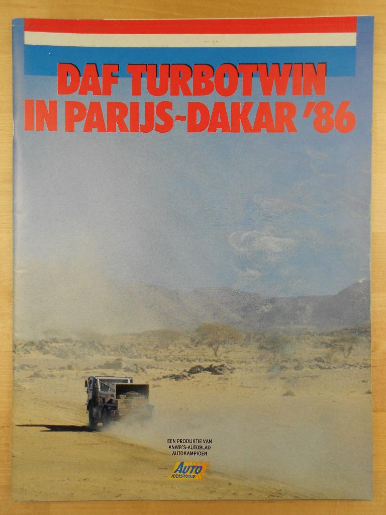 DAF Parijs Dakar TurboTwin Brochure 1986 Paris, Ophalen of Verzenden, Zo goed als nieuw, Overige merken, DAF