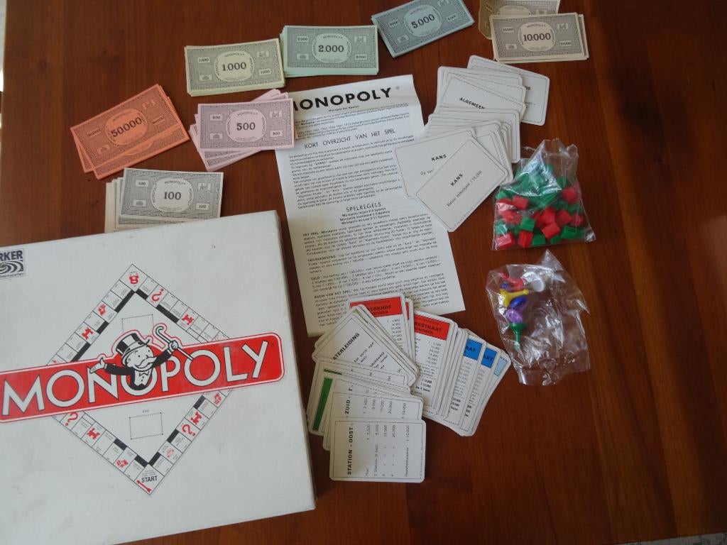 Monopoly - gulden versie, Drie of vier spelers, Ophalen of Verzenden, Gebruikt, Clipper