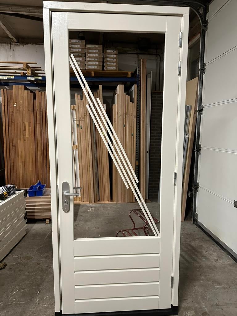 achterdeuren met kozijn, Doe-het-zelf en Verbouw, Deuren en Horren, Ophalen, Glas, 80 tot 100 cm, Binnendeur