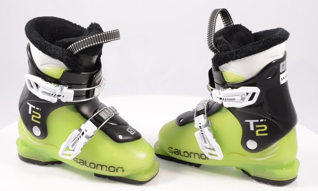 29 30 31 32 EU kinder skischoenen SALOMON T2, GREEN/black, Gebruikt, 100 tot 140 cm, Schoenen, Carve