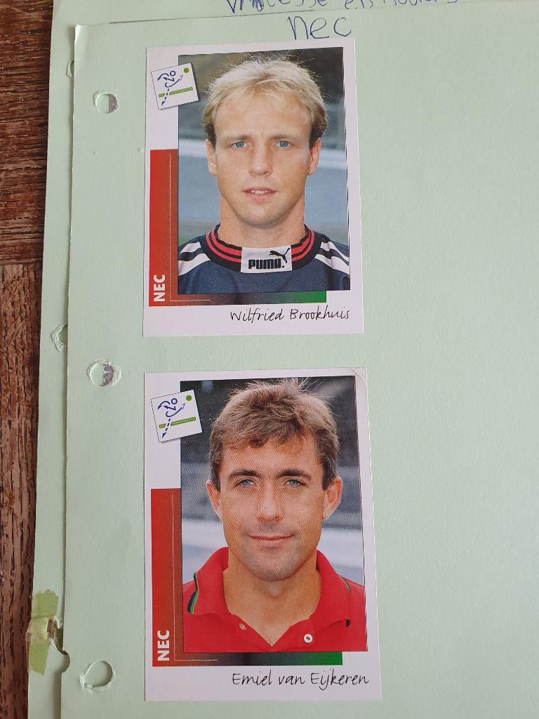 2 Panini plaatjes NEC, Ophalen of Verzenden, Zo goed als nieuw, Overige binnenlandse clubs, Poster, Plaatje of Sticker