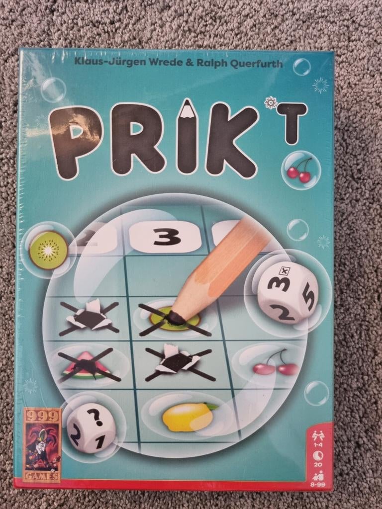 PrikT - 999 Games - Nieuw!, Hobby en Vrije tijd, Gezelschapsspellen | Bordspellen, Een of twee spelers, Ophalen of Verzenden, Nieuw
