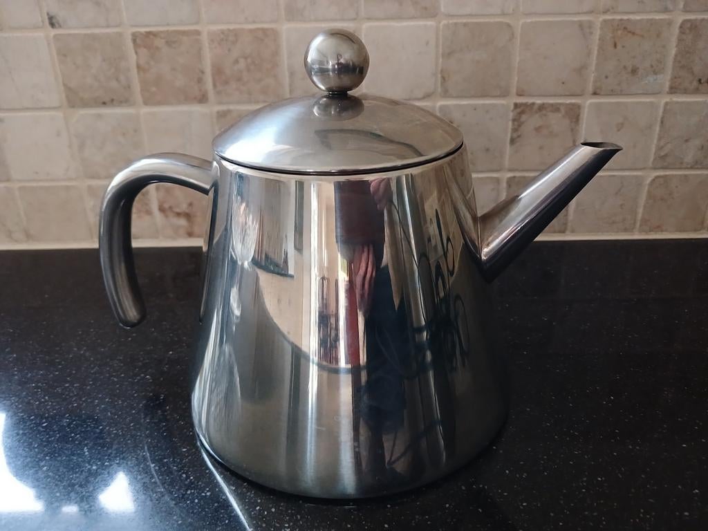 Dubbelwandige RVS Theepot, Ophalen of Verzenden, Rvs