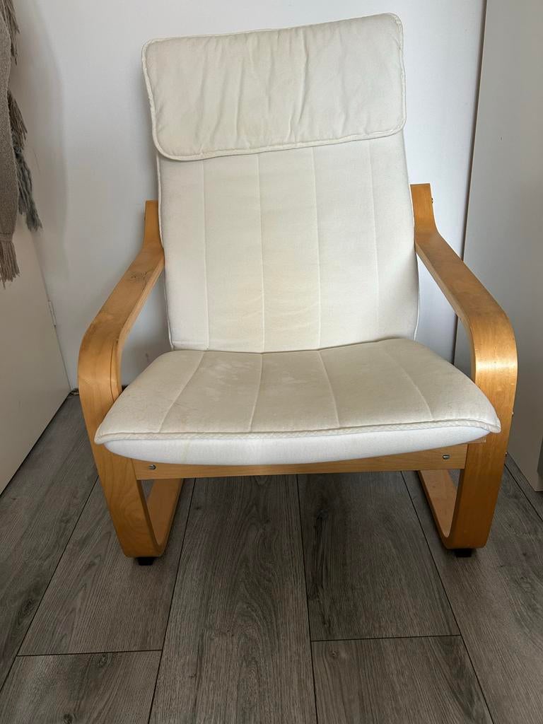 IKEA Poang Fauteuil - Licht Verkleurd, Ophalen, Gebruikt, 75 tot 100 cm, 50 tot 75 cm