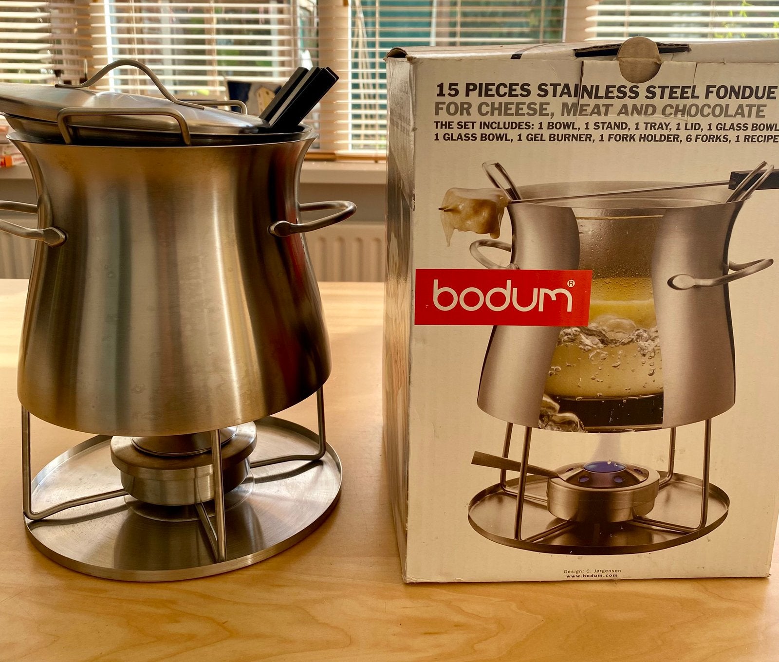 Bodum Designklassieker:  Fondue set compleet, Overige typen, Zilver, Bodum, Ophalen of Verzenden