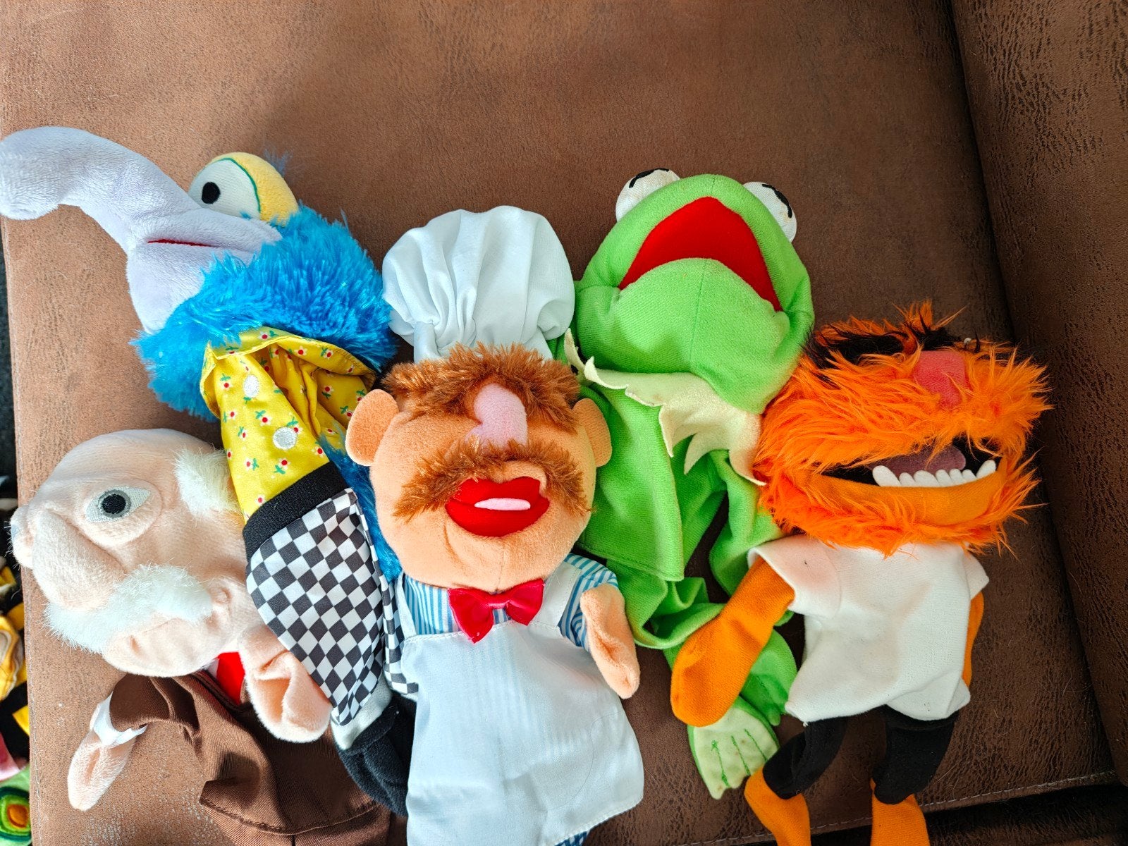 Muppets handpoppen - Kermit, Cookie Monster, Animal, Swed, Ophalen of Verzenden, Zo goed als nieuw