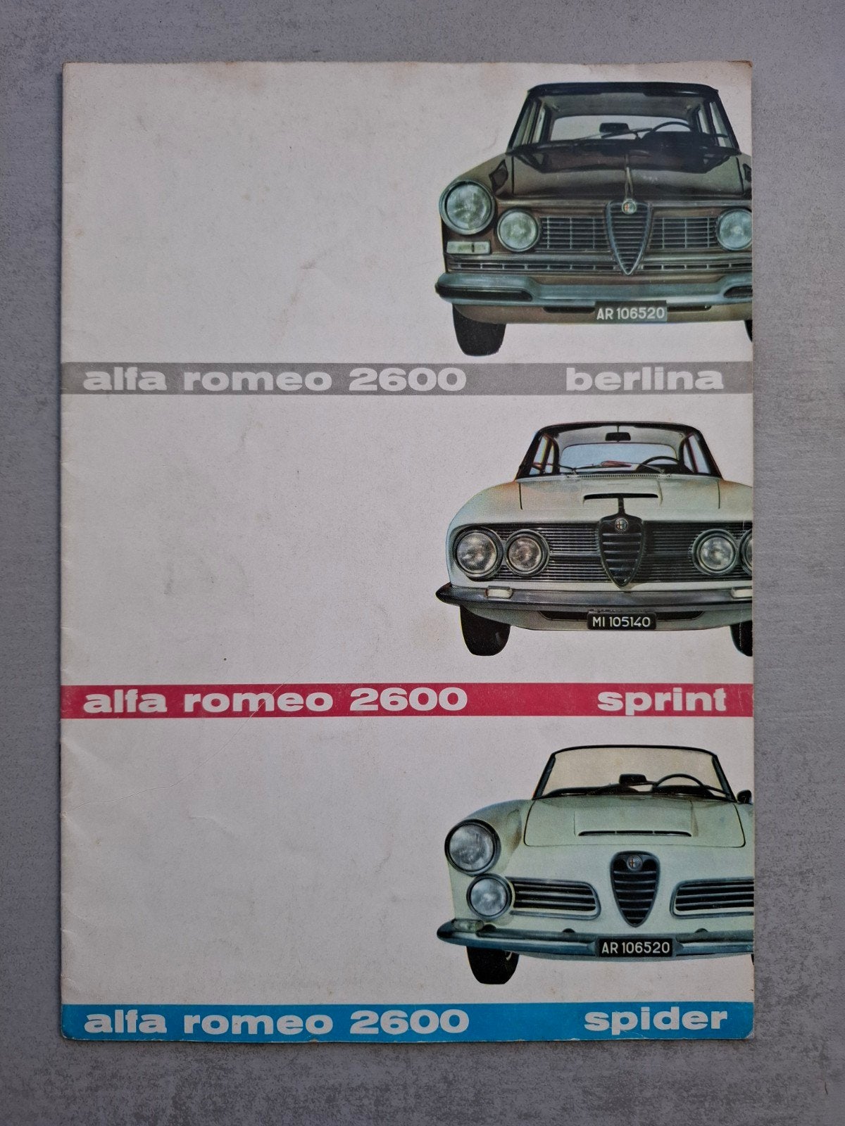 Alfa Romeo 2600 brochure - 1962, Ophalen of Verzenden, Gelezen, Alfa Romeo