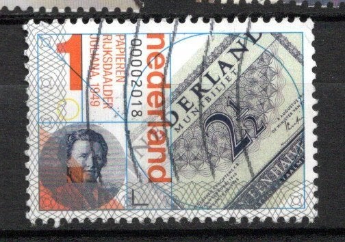 gestempelde zegel. Jaar 2018: oud geld, Ophalen of Verzenden, Na 1940, Gestempeld