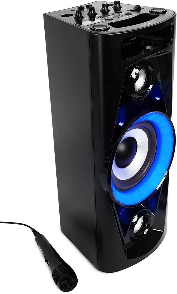 Grote Bluetooth speaker met Karaoke functie & Radio, Audio, Tv en Foto, Luidsprekers, Zo goed als nieuw, 120 watt of meer, Front, Rear of Stereo speakers