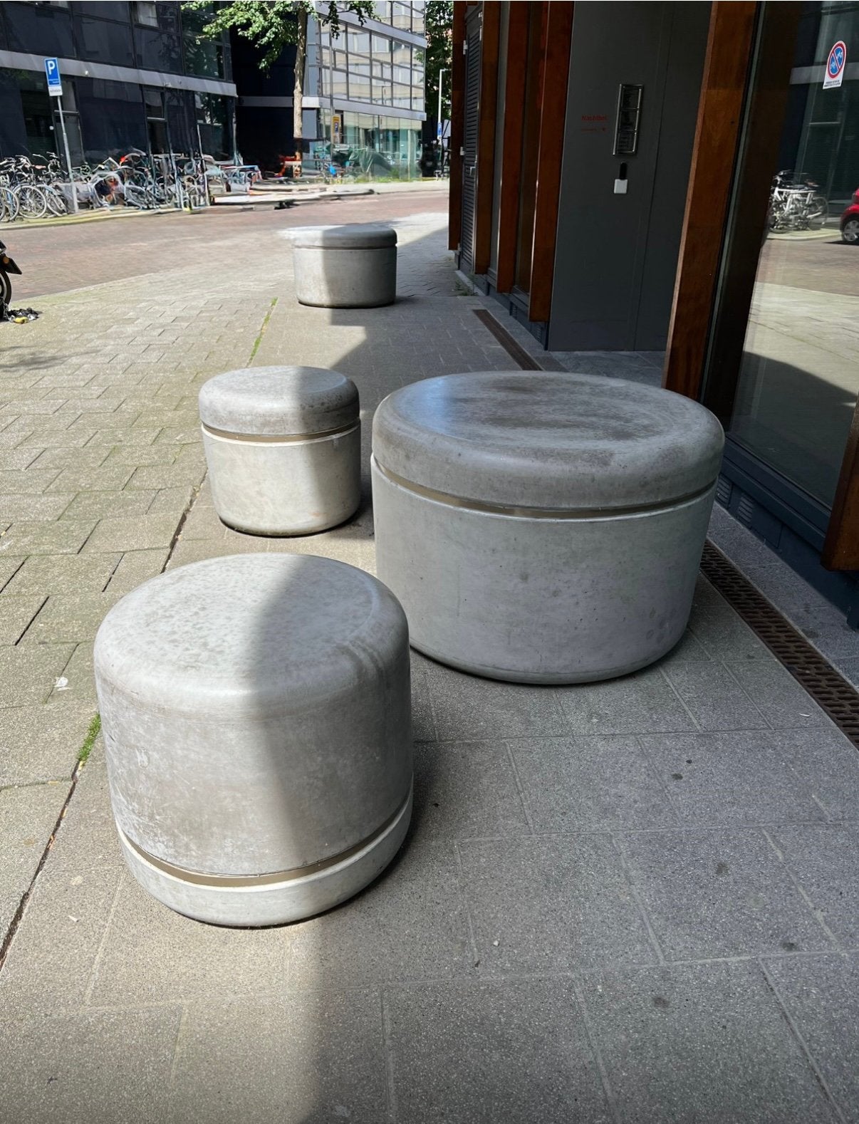 Betonnen zitelement poef bank, Ophalen of Verzenden, Gebruikt