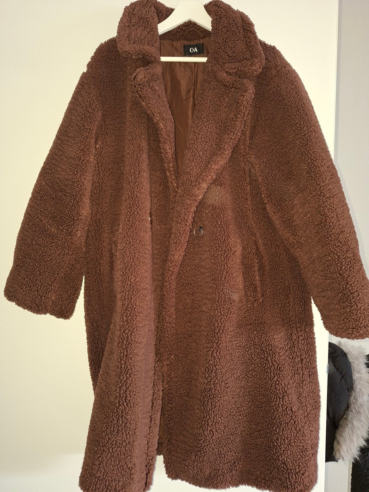 C&A Bruine Teddy Jas - Maat 42/44 (L) € 20, Bruin, Maat 42/44 (L), Ophalen of Verzenden, Zo goed als nieuw