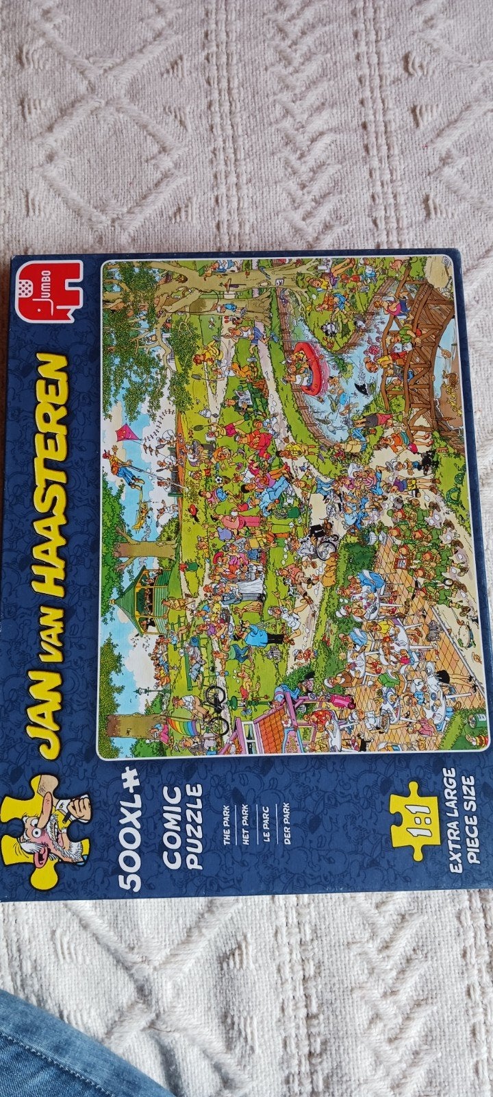 Jan van Haasteren Puzzel - Het Park (500XL), Ophalen of Verzenden, 500 t/m 1500 stukjes, Zo goed als nieuw, Legpuzzel