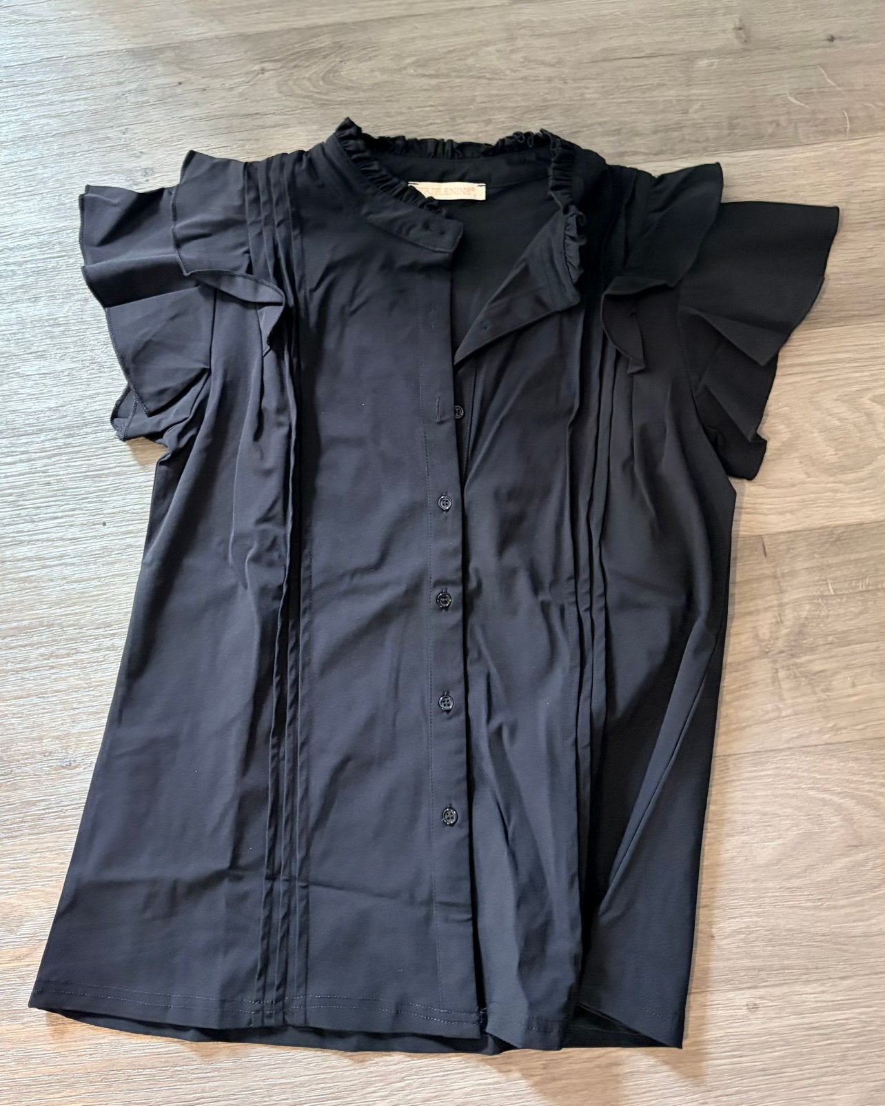 Zwarte travel blouse Triple Nine, Kleding | Dames, Ophalen of Verzenden, Zo goed als nieuw, Maat 36 (S), Zwart