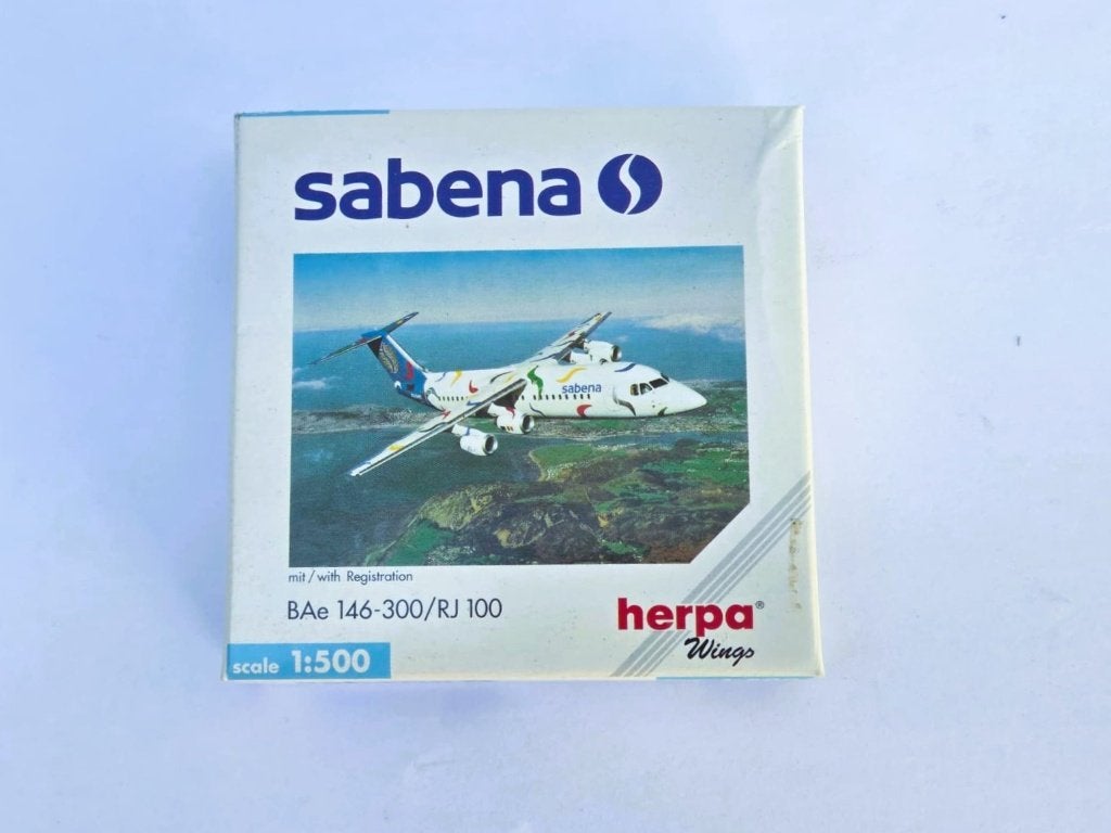 Herpa Sabena BAe 146-300/RJ100., Verzenden, Zo goed als nieuw, Schaalmodel