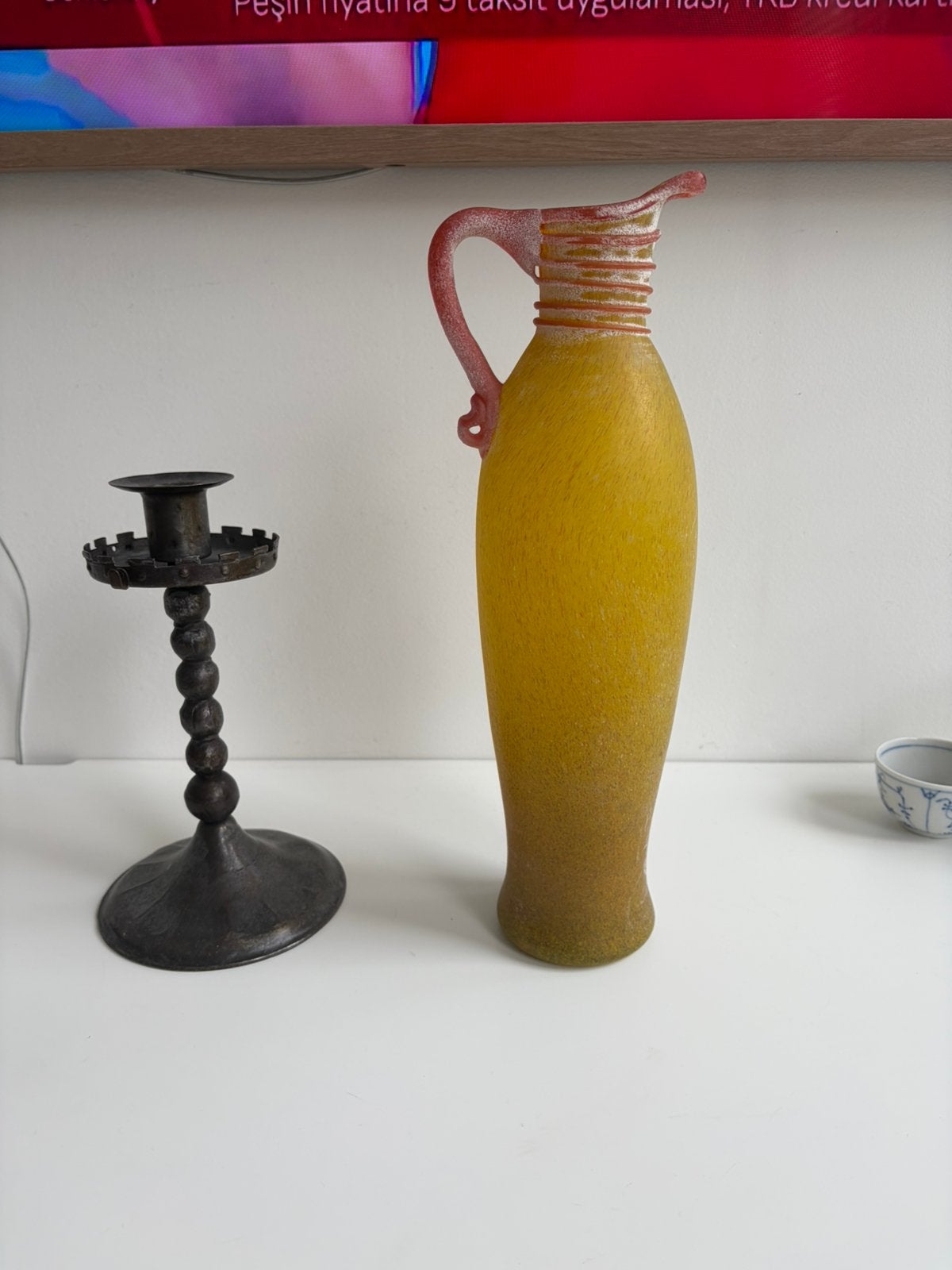 Murano Scavo Glass Ewer with Trailing c1970, Ophalen of Verzenden