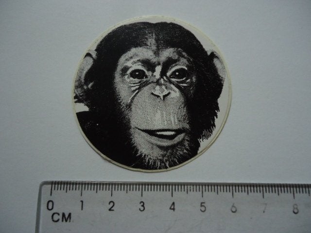 sticker oud AAP strip rond zoo dierentuin dierenpark apen, Verzamelen, Verzenden, Zo goed als nieuw, Bedrijf of Vereniging