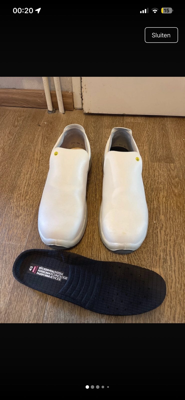 Slip in veiligheidsschoenen Steitz Secura S2, Wit, Ophalen of Verzenden, Zo goed als nieuw, Werkschoenen