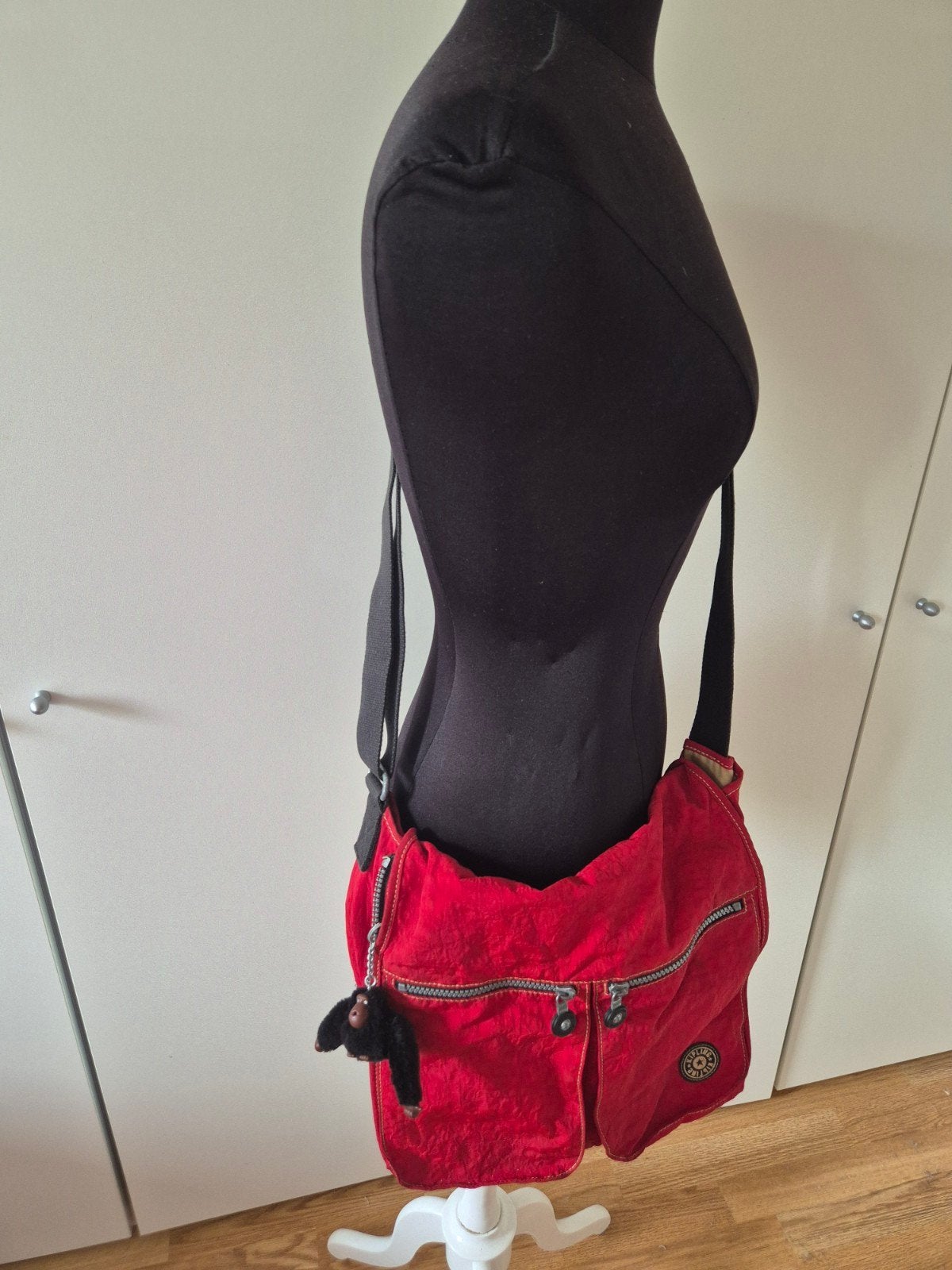 Mooie rode Kipling crossbody/schoudertas – inclusief aapje, Ophalen of Verzenden, Rood, Kipling