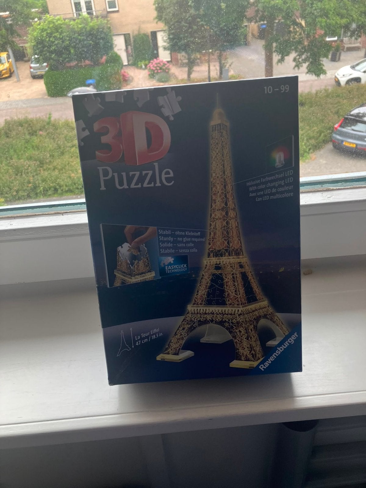 Ravensburger 3D Eiffeltoren Puzzel met LED Verlichting, Ophalen of Verzenden, Minder dan 500 stukjes, Zo goed als nieuw, Rubik's of 3D-puzzel