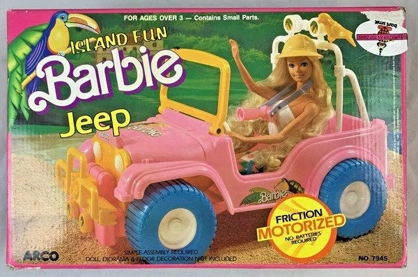 Barbie Island Fun Jeep Mattel Vintage 1987 met doos 7945, Coolsingel 104, 3011 AG Rotterdam, Netherlands, Verzenden, Zo goed als nieuw