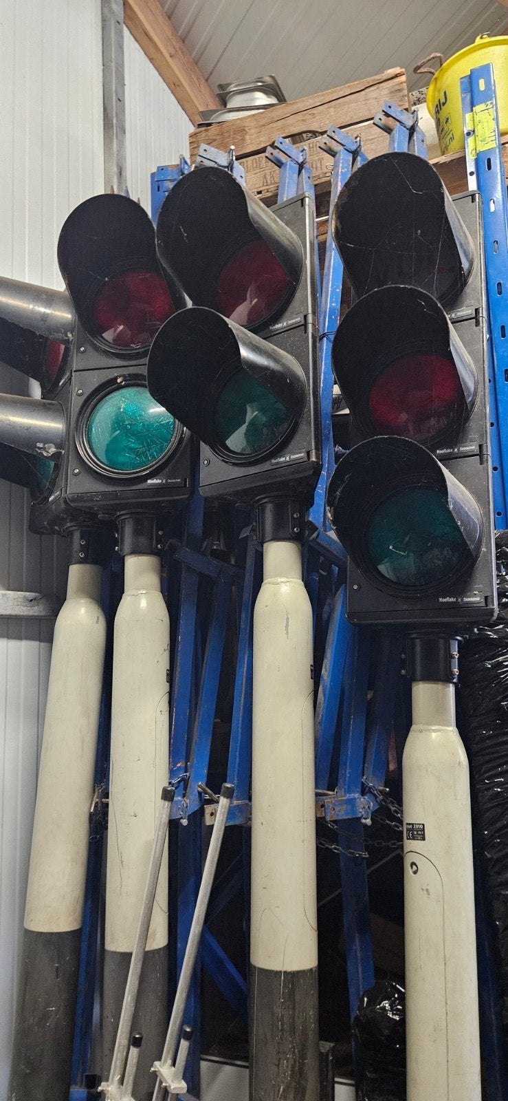 Uniek  4 stuks mooie stoplichten , €400 samen, Ophalen, Gebruikt, Licht