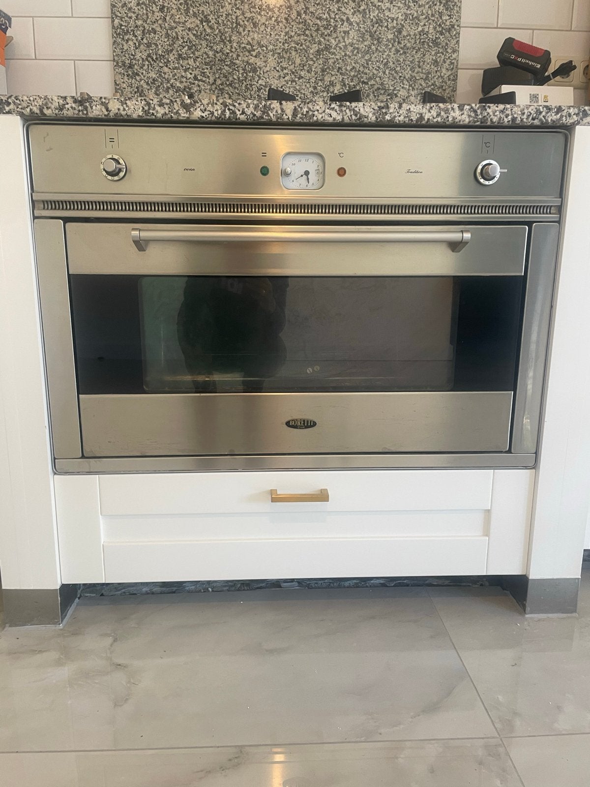 Boretti gasfornuis met oven, Ophalen, Gebruikt, 60 cm of meer, Inbouw