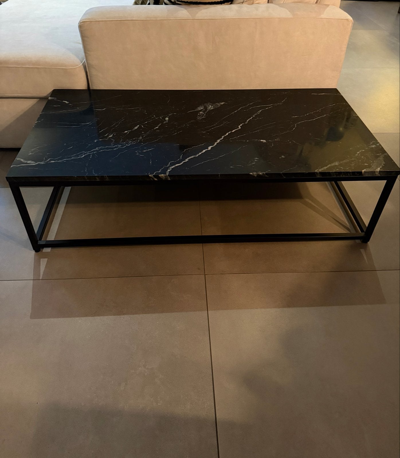 WOOOD Mellow Salontafel Marmer Zwart 32x120x60, Ophalen, 50 tot 100 cm, 100 tot 150 cm, Zo goed als nieuw