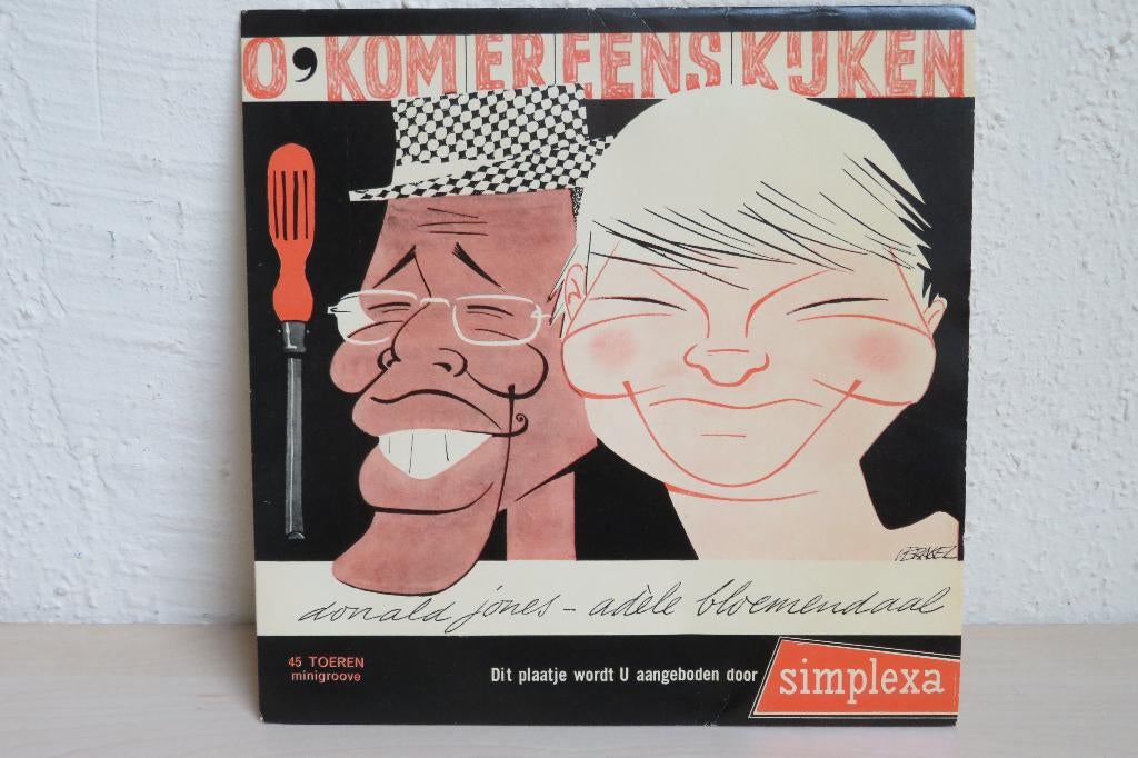 Vintage Simplexa singeltje 1962. O, kom er eens kijken., Ophalen of Verzenden, Zo goed als nieuw, Gebruiksvoorwerp
