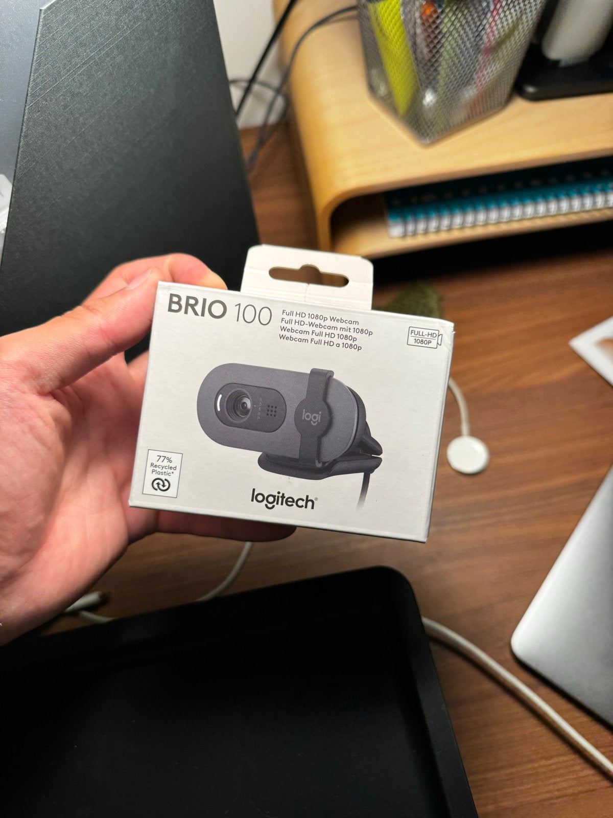 Logitech Brio 100 Full HD 1080p Webcam - Nieuw in doos, Computers en Software, Ophalen, Nieuw, Microfoon