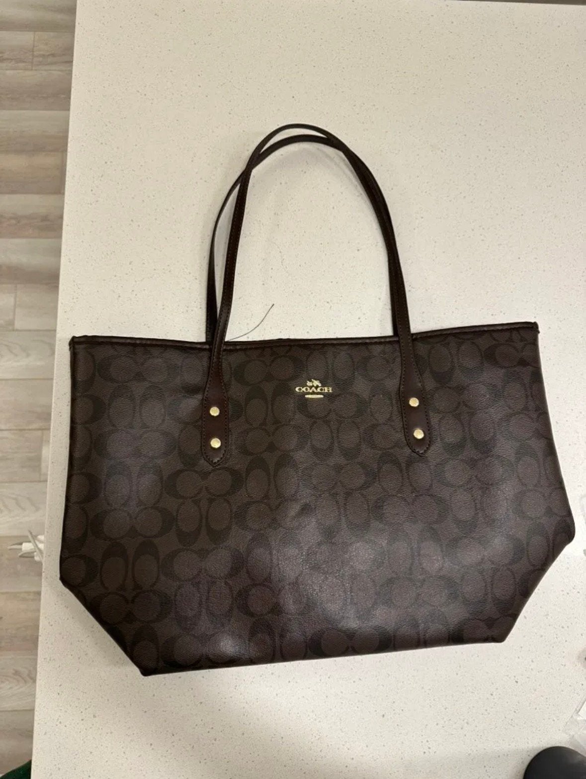 Bruine nieuwe Coach City Tote bag, Ophalen of Verzenden, Nieuw, Bruin, Handtas