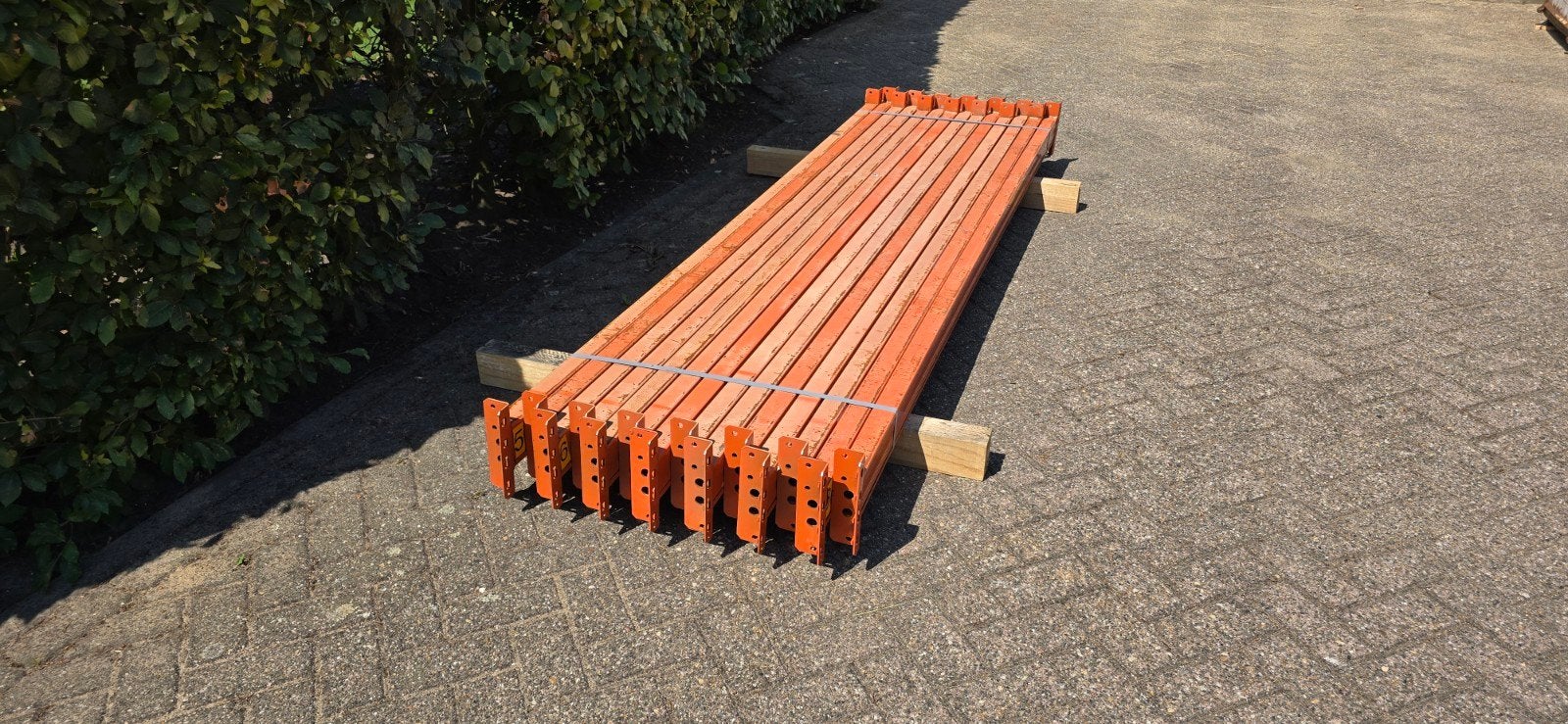 Mecalux liggers palletstelling , magazijnstelling , stelling, Ophalen, Gebruikt, IJzer