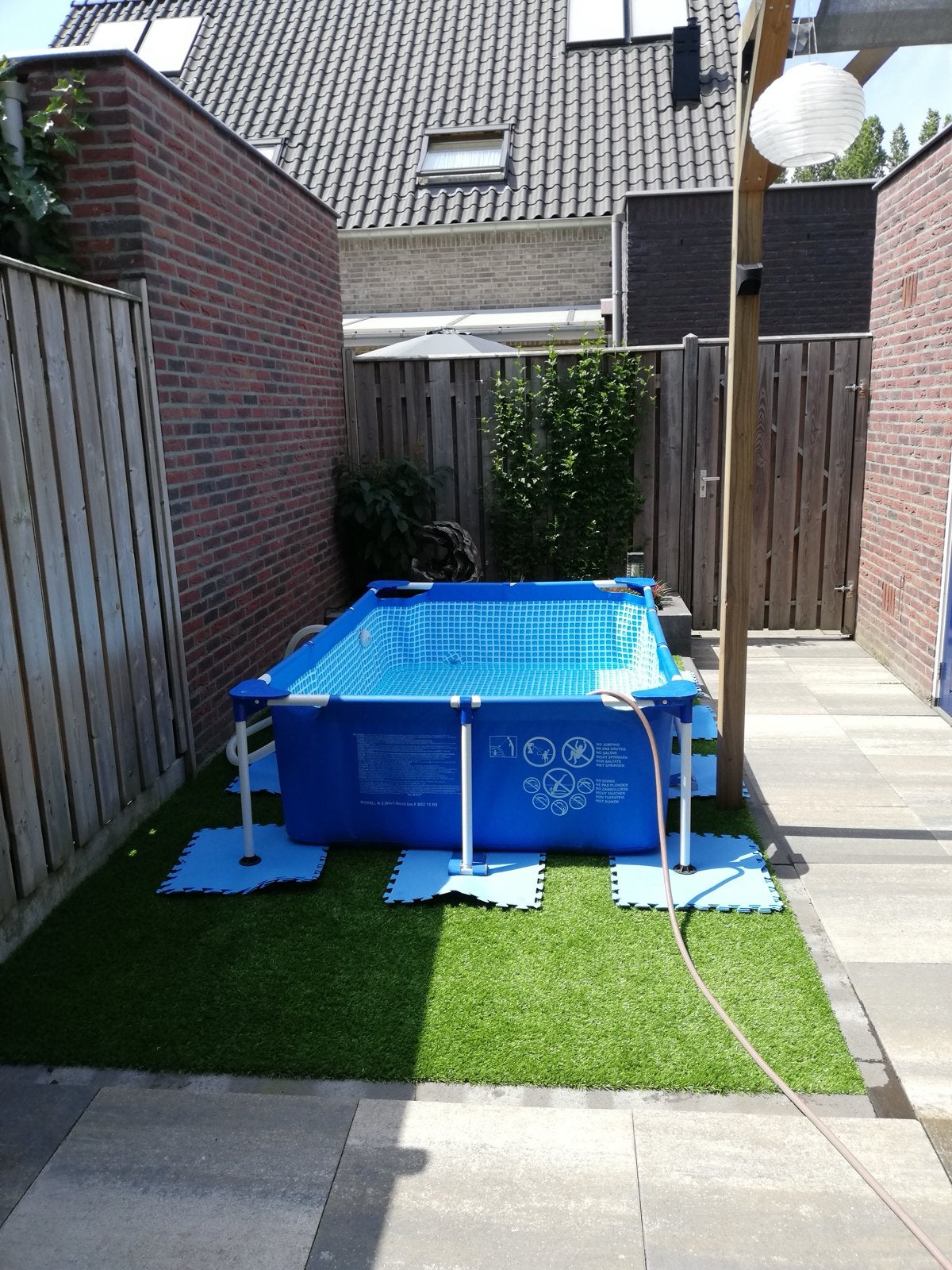 Blauw opzetzwembad voor de tuin, Ophalen, Gebruikt, Minder dan 80 cm, Minder dan 200 cm