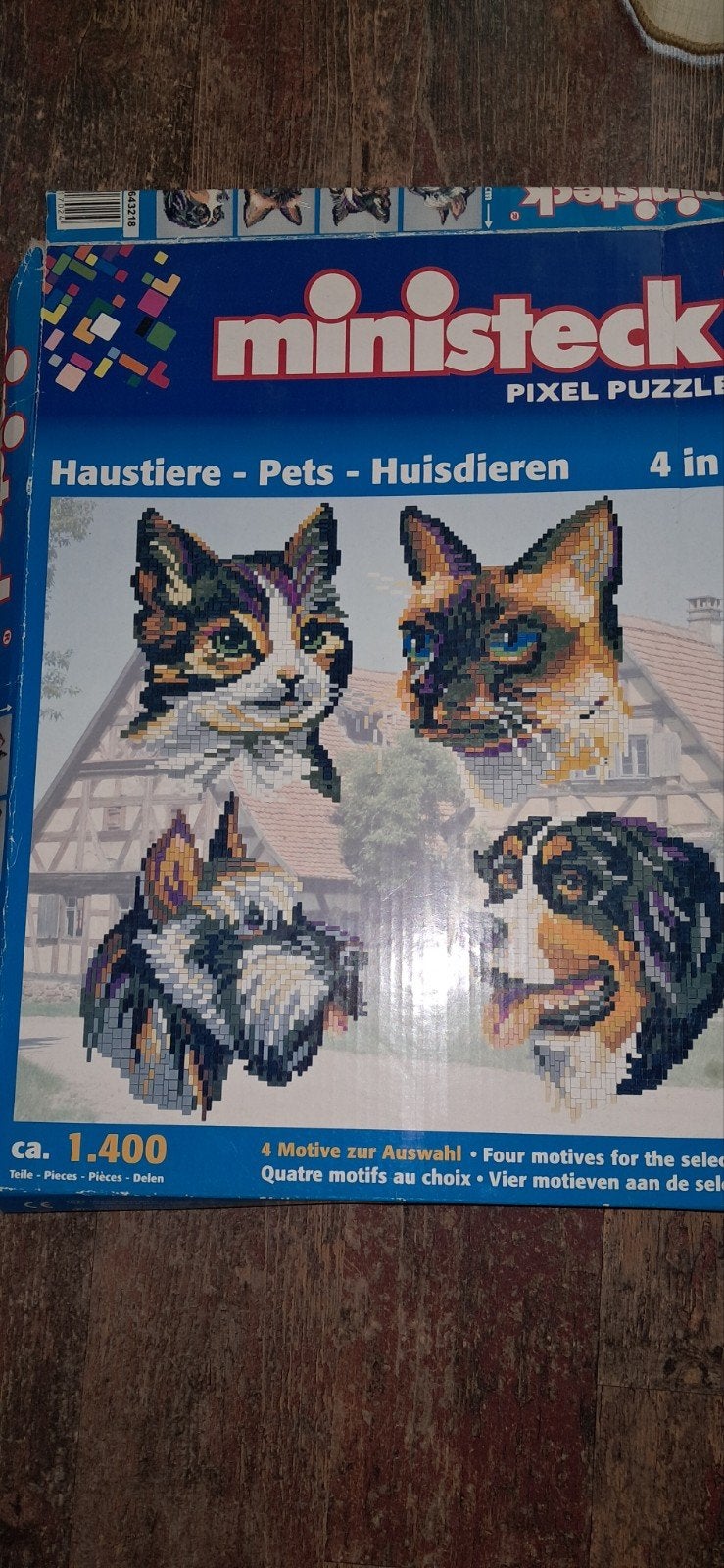 Ministeck Pixel Puzzle Huisdieren 4 in 1, Hobby en Vrije tijd, Ministeck, Ophalen of Verzenden, Gebruikt, Box-set