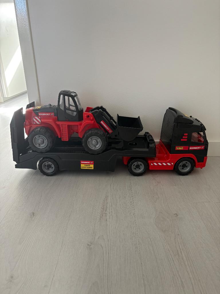 Vrachtwagen mammoet met schovel NIEUW 25,00 euro !, Kinderen en Baby's, Speelgoed | Speelgoedvoertuigen, Ophalen, Nieuw