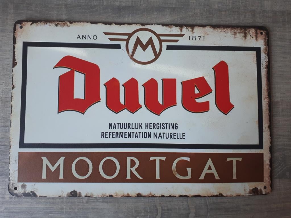 Duvel Moortgat 20x30 cm Metalen Reclamebord, Ophalen of Verzenden, Nieuw, Reclamebord, Plaat of Schild, Duvel