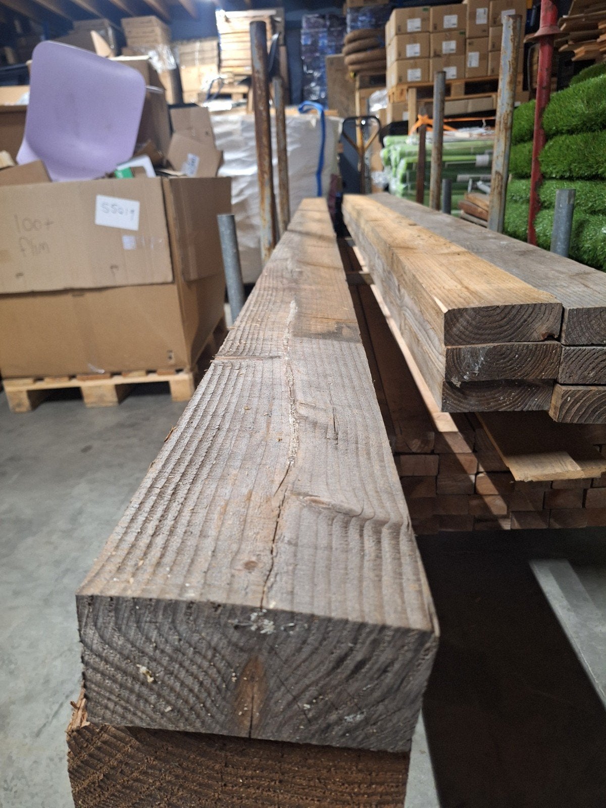 Douglas balk 145x70 mm 4 meter lang, Ophalen, Nieuw, 250 cm of meer, Balken