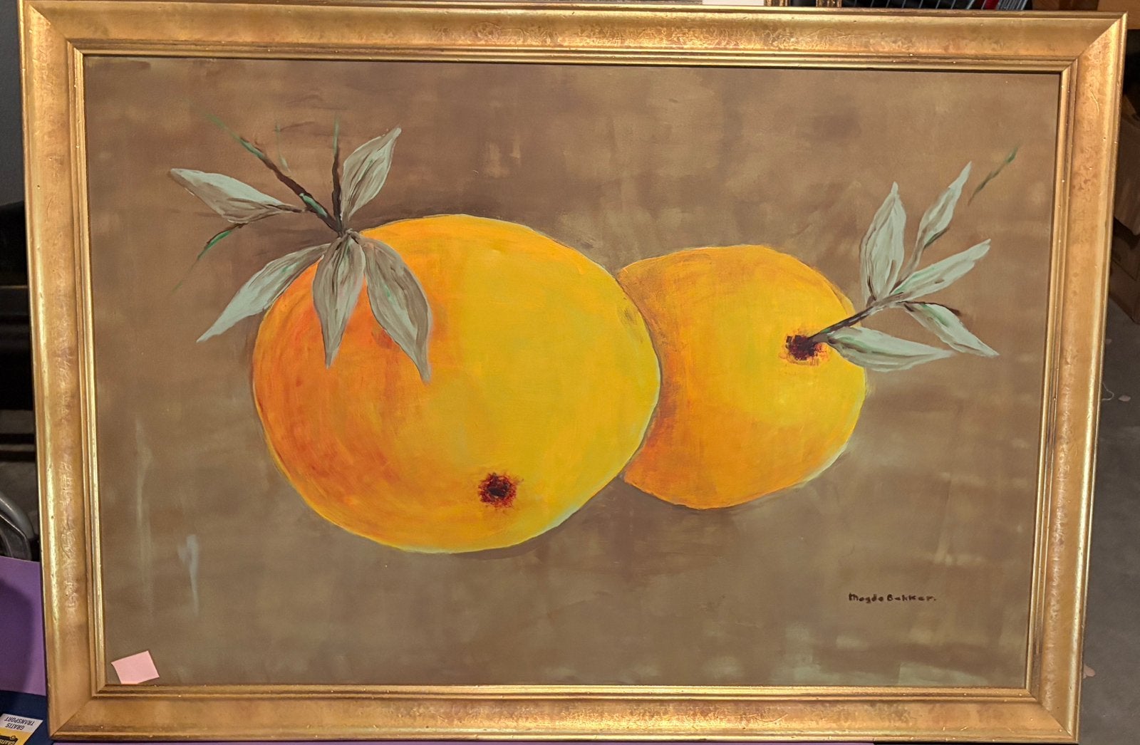 Schilderij in lijst, Antiek en Kunst, Kunst | Schilderijen | Modern, Ophalen, Overige materialen, Ingelijst, Stilleven