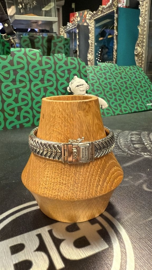 BUDDHA TO BUDDHA ARMBAND TYPE 064 E KOMANG 19 CM € 399,00, Ophalen of Verzenden, Nieuw, Zilver, Zilver