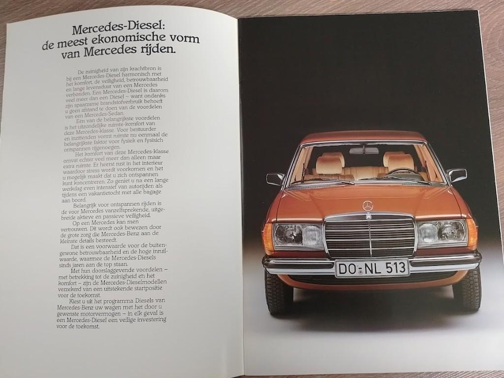 Mercedes 200D, 240D, 300D autofolder 1982 W 123, Ophalen of Verzenden, Nieuw, Mercedes
